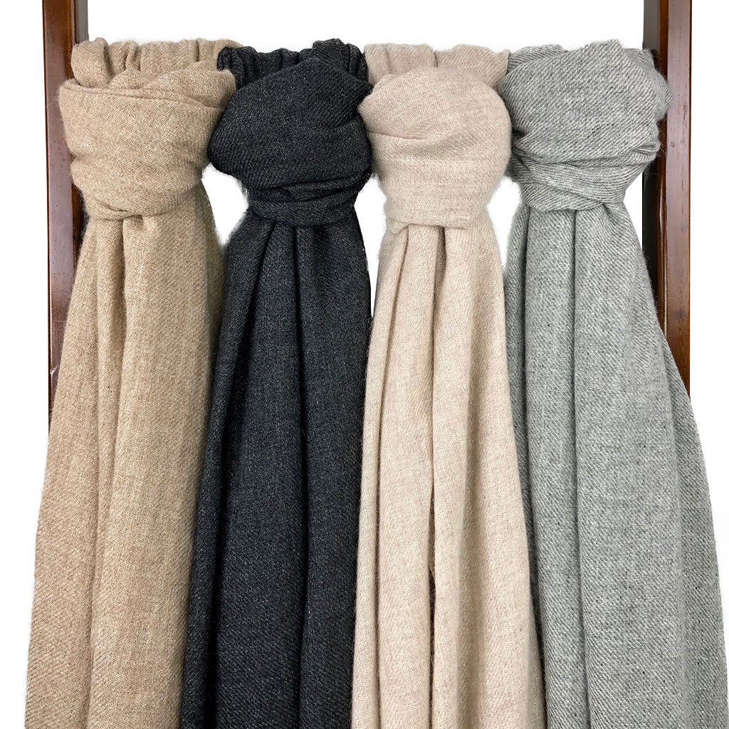 Black Handloom Cashmere Scarf