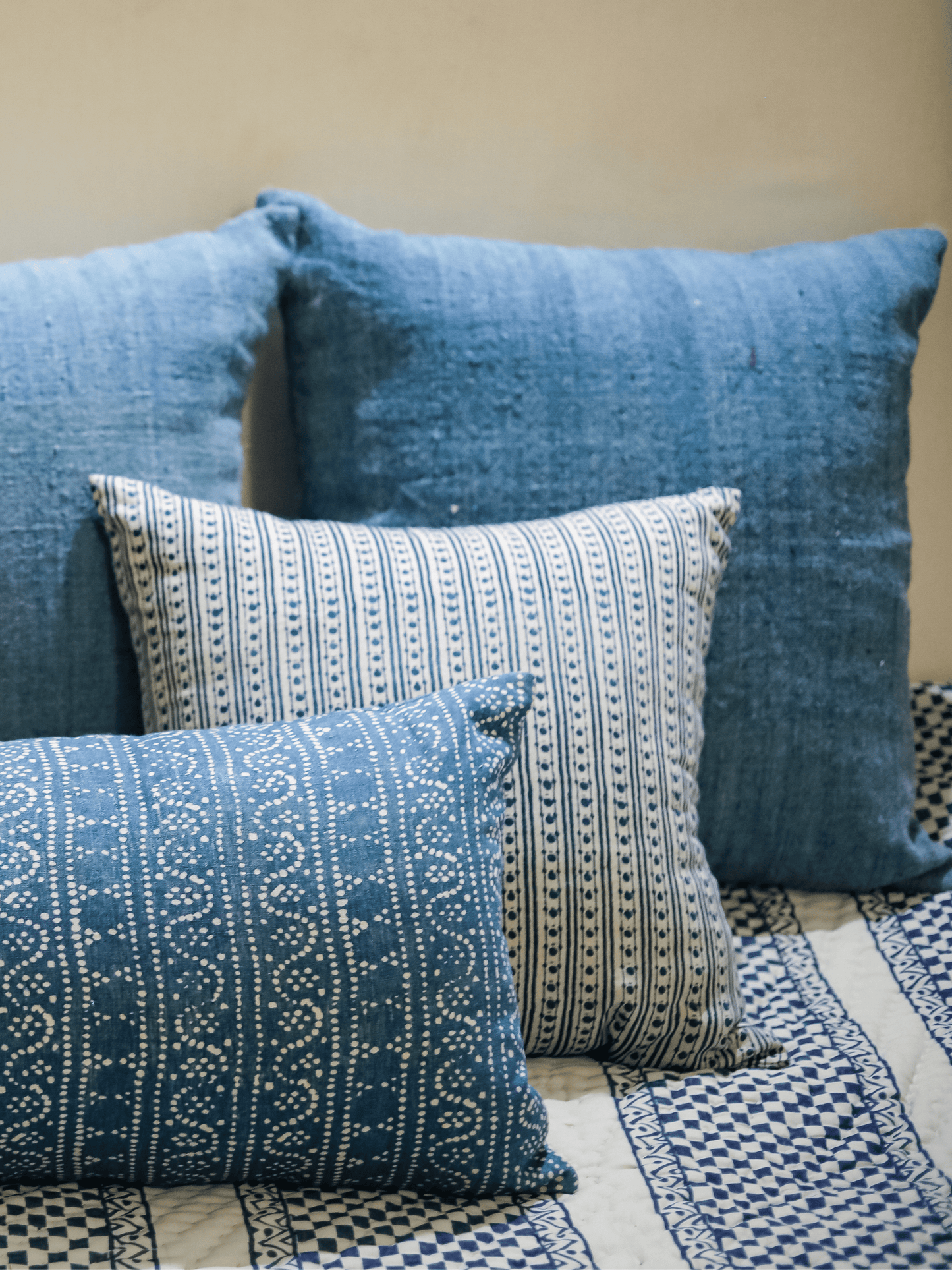 Dora Indigo Decorative Pillow Cover