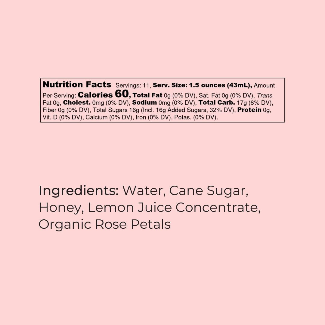 Rose, Honey & Lemon Cocktail & Mocktail Mixer, 16 fl oz