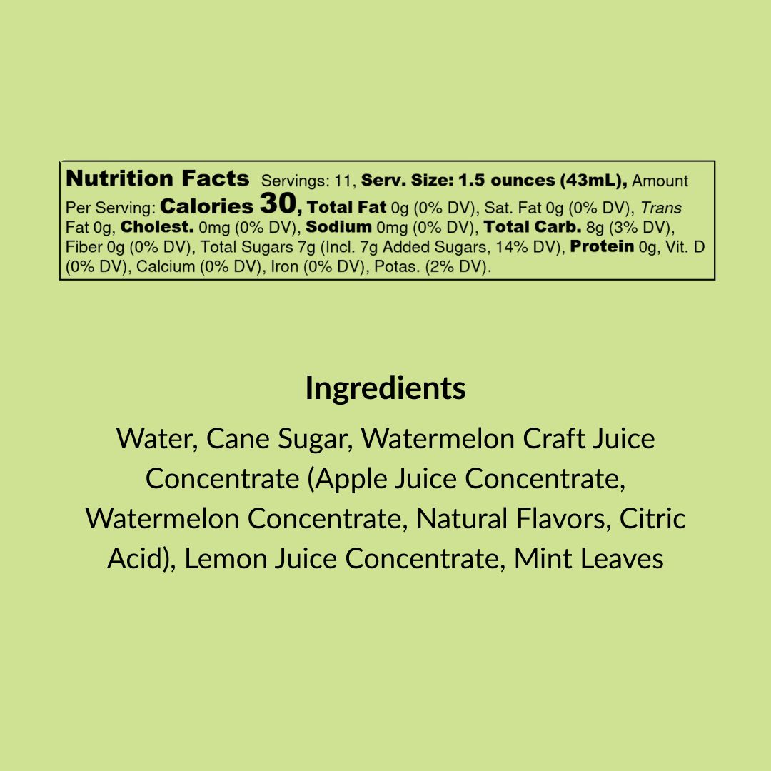 Watermelon & Mint Cocktail & Mocktail Mixer, 16 fl oz