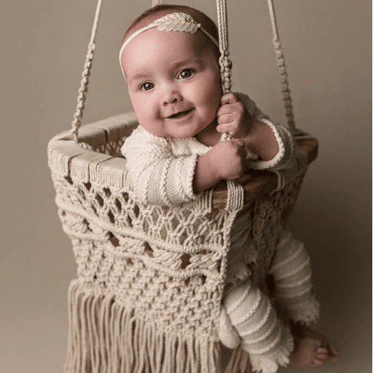 Macrame Swing & Love Mom Bodysuit Bundle