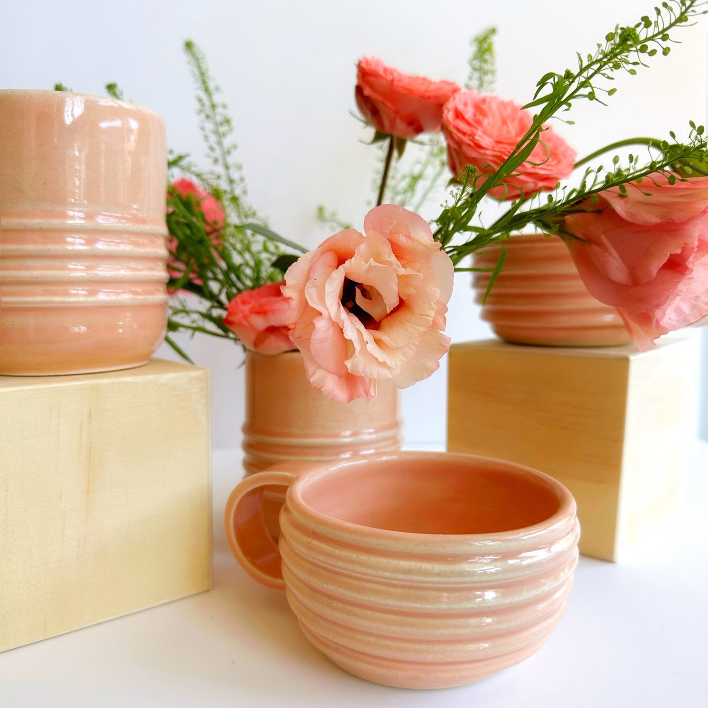 HUNNY MUGS Peach (set of two)