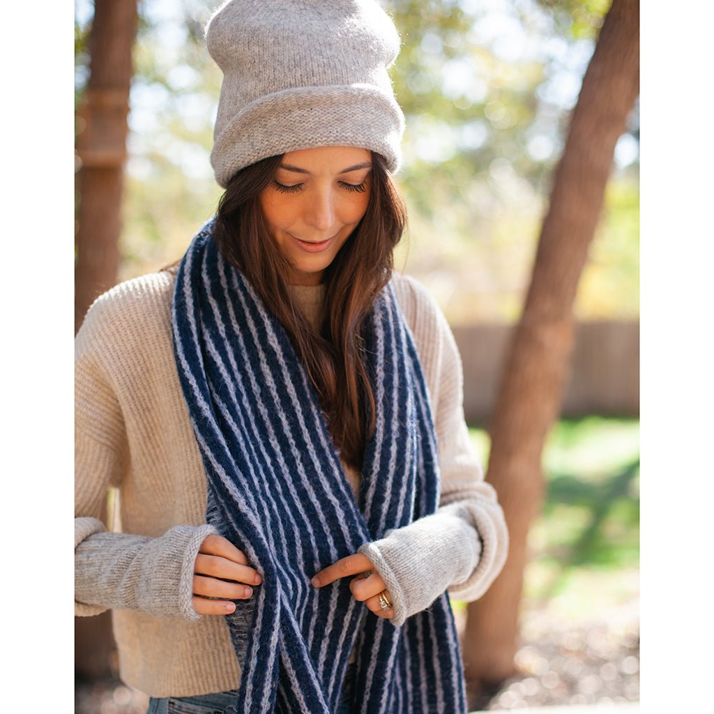 Gray Essential Knit Alpaca Gloves