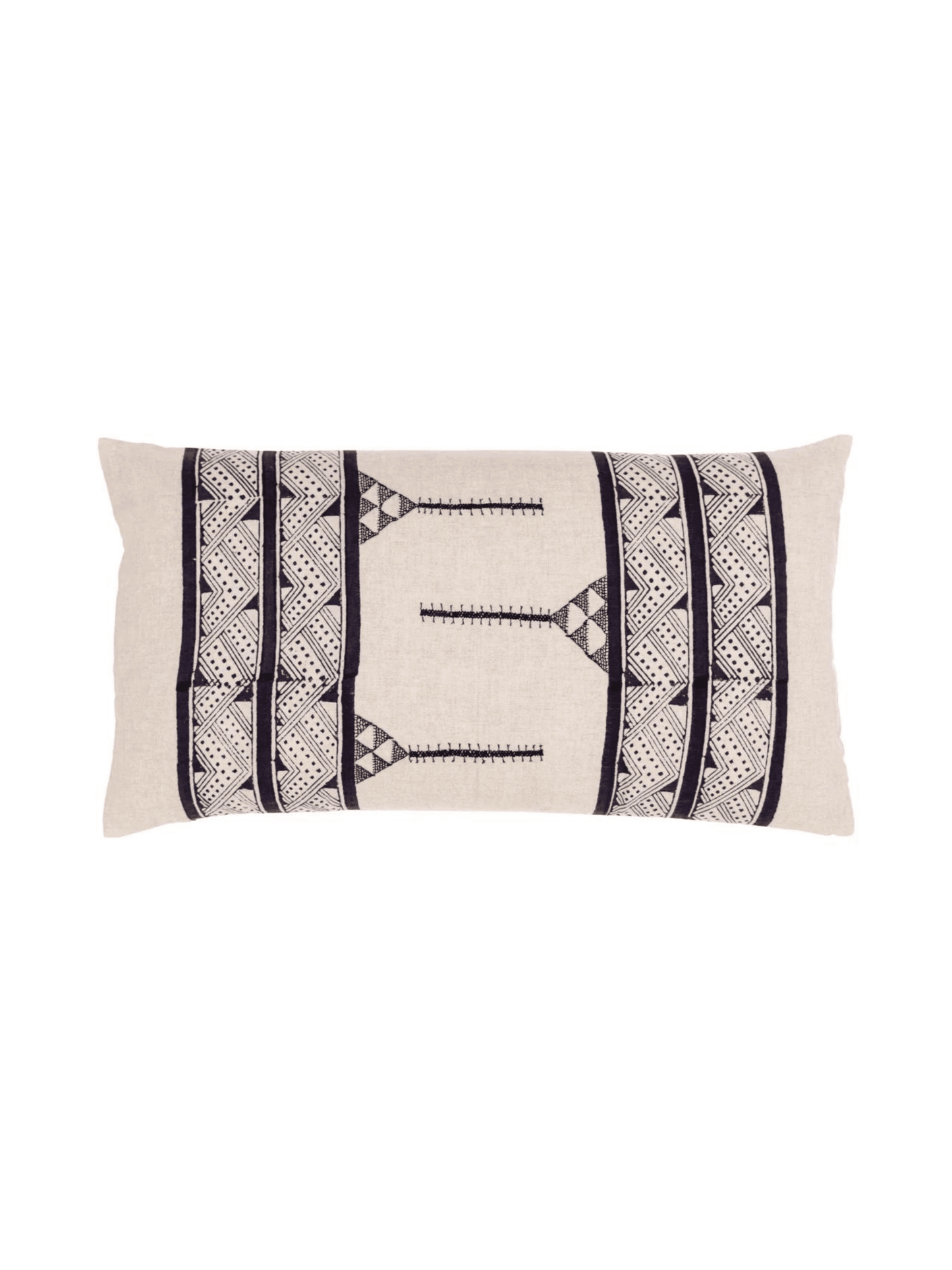 Mancala Charcoal Lumbar Pillow Cover