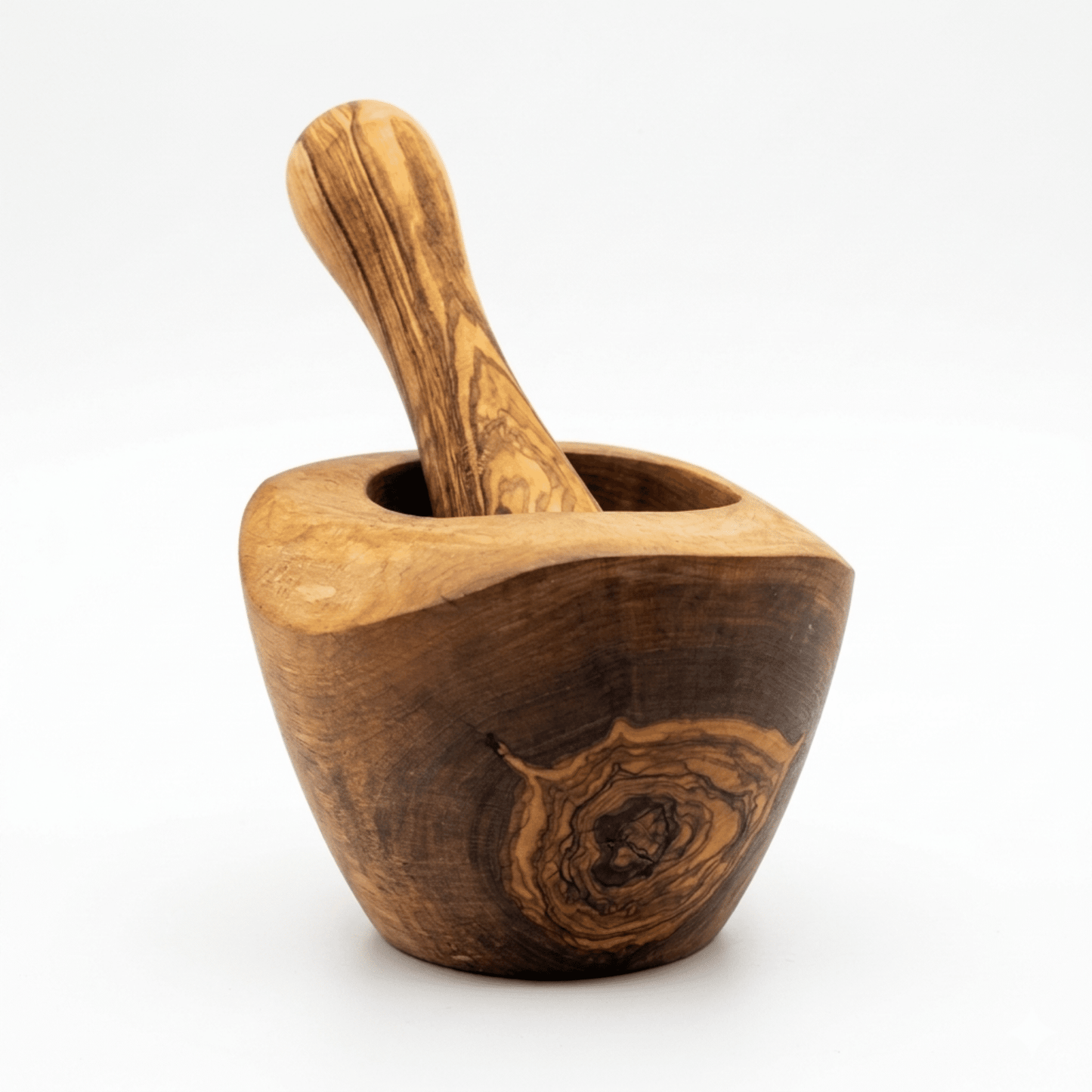 Olive Wood Rustic Mortar and Pestle