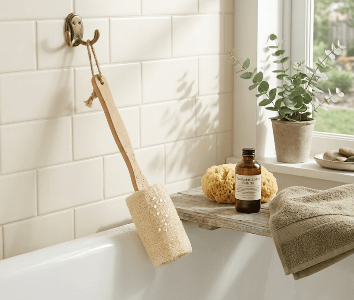 Natural Loofah Bath Brush