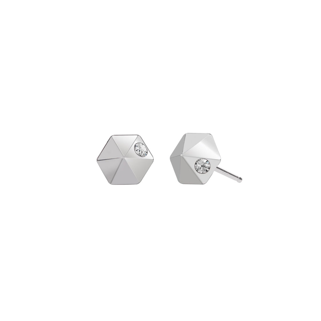 Hexa Silver Studs